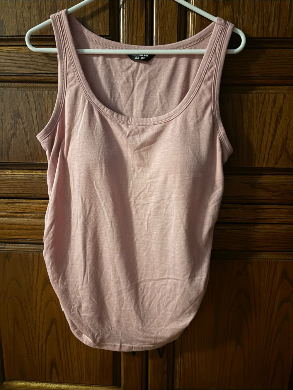 Light Pink Scoop Neck Tank Top - Unbranded